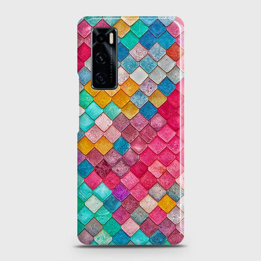 Vivo V20 SE Cover - Chic Colorful Mermaid Printed Hard Case with Life Time Colors Guarantee (Fast Delivery)