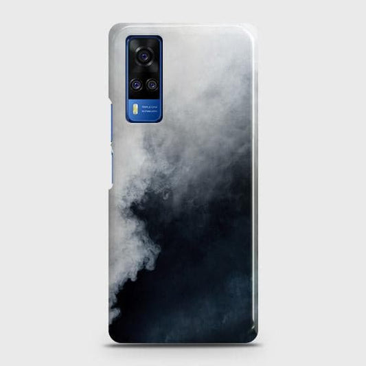 Vivo Y33 Cover - Matte Finish - Trendy Misty White and Black Marble Printed Hard Case with Life Time Colors Guarantee ( Fast Delivery )