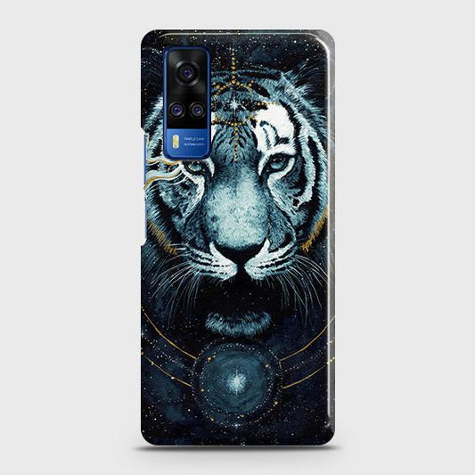 Vivo y33 Cover - Vintage Galaxy Tiger Printed Hard Case with Life Time Colors Guarantee B59 ( Fast Delivery )