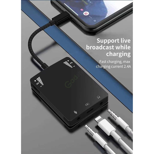 Wiwu 3 in 1 Lightning Live Broadcast Adapter - Black