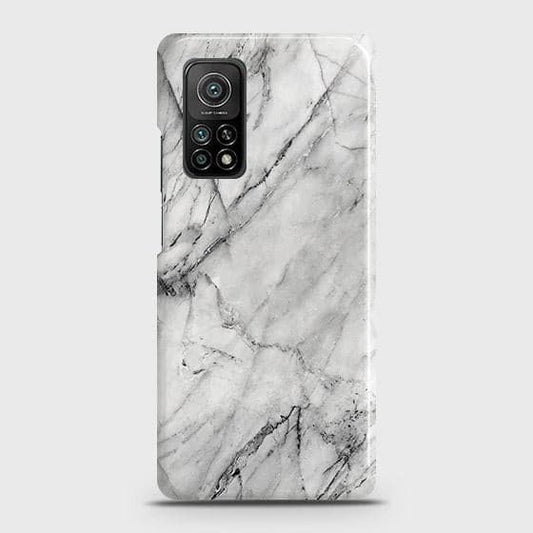 Xiaomi Mi 10T Pro Cover - Matte Finish - Trendy White Marble Printed Hard Case with Life Time Colors Guarantee b-72 ( Fast Delivery )