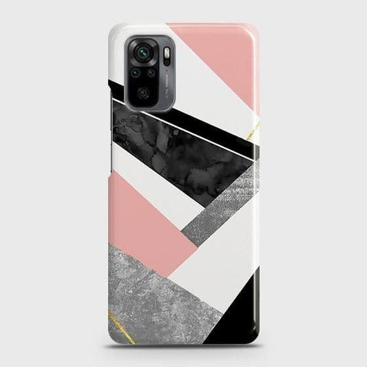 Xiaomi Redmi Note 10 4G Cover - Matte Finish - Geometric Luxe Marble Trendy Printed Hard Case with Life Time Colors Guarantee b59 ( Fast Delivery )