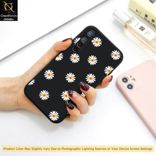 Realme X2 Cover - ONation Daisy Series - HQ Liquid Silicone Elegant Colors Camera Protection Soft Case