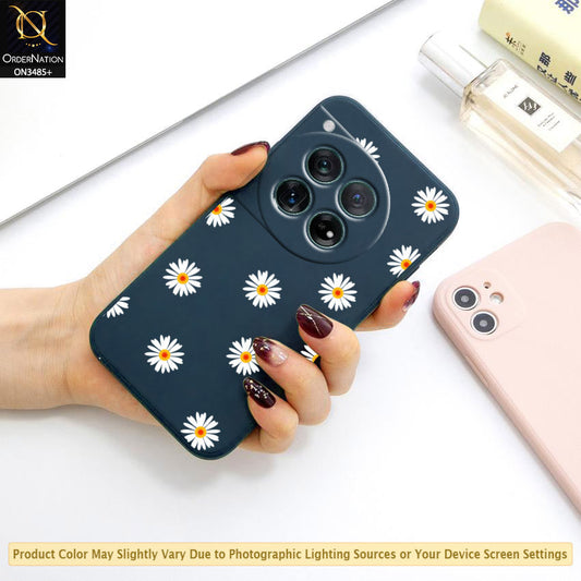 OnePlus 12 Cover - ONation Daisy Series - HQ Liquid Silicone Elegant Colors Camera Protection Soft Case