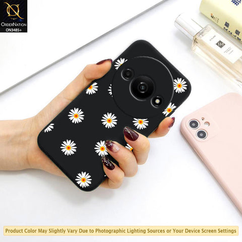 Xiaomi Redmi A3 Cover - ONation Daisy Series - HQ Liquid Silicone Elegant Colors Camera Protection Soft Case