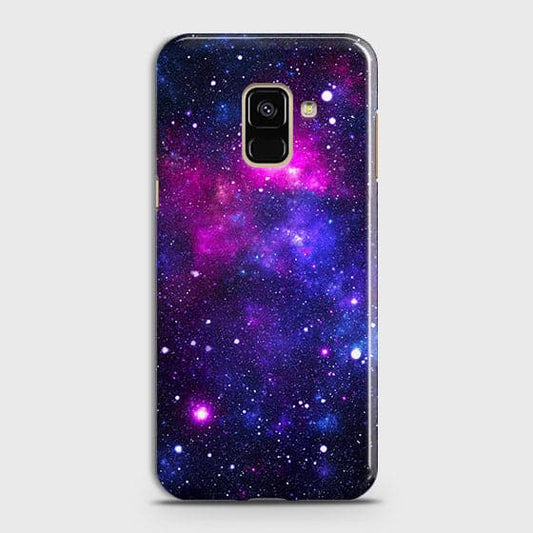 Samsung A8 Plus 2018 - Dark Galaxy Stars Modern Printed Hard Case (Fast Delivery)