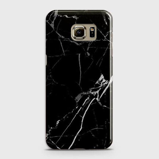 Samsung Galaxy S6 - Black Modern Classic Marble Printed Hard Case (Fast Delivery)