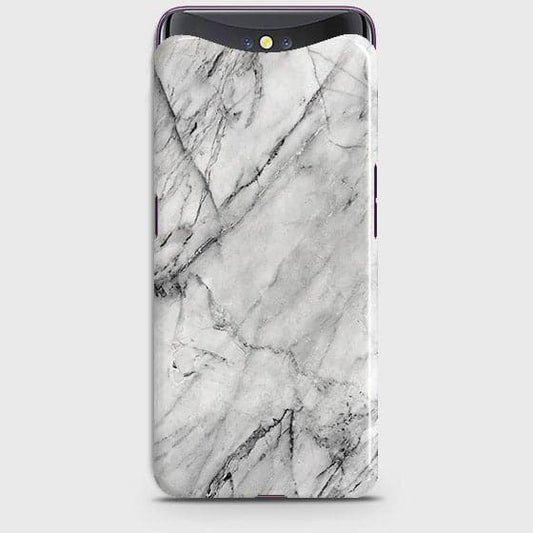 Oppo Find X Cover - Matte Finish - Trendy White Floor Marble Printed Hard Case with Life Time Colors Guarantee - D2 ( Fast Delivery )
