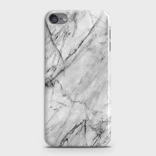 iPod Touch 7 Cover - Matte Finish - Trendy White Floor Marble Printed Hard Case with Life Time Colors Guarantee - b45 ( Fast Delivery )