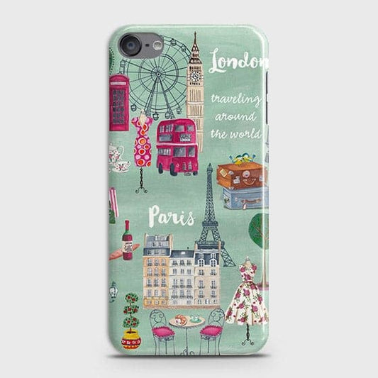 iPod Touch 6 Cover - Matte Finish - London, Paris, New York Modern Printed Hard Case Life Time Colors Guarantee ( Fast Delivery )