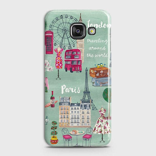 Samsung Galaxy A710 (A7 2016) Cover - Matte Finish - London, Paris, New York Modern Printed Hard Case (Fast Delivery)
