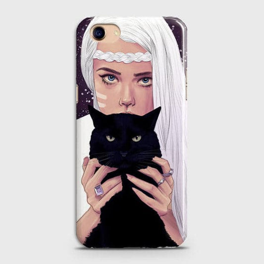 Oppo A83 - Trendy Wild Black Cat Printed Hard Case With Life Time Colors Guarantee (Fast Delivery)