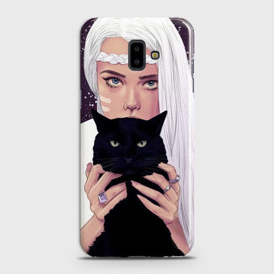 Samsung J6 Plus 2018 - Trendy Wild Black Cat Printed Hard Case With Life Time Colors Guarantee(1) ( Fast Delivery )