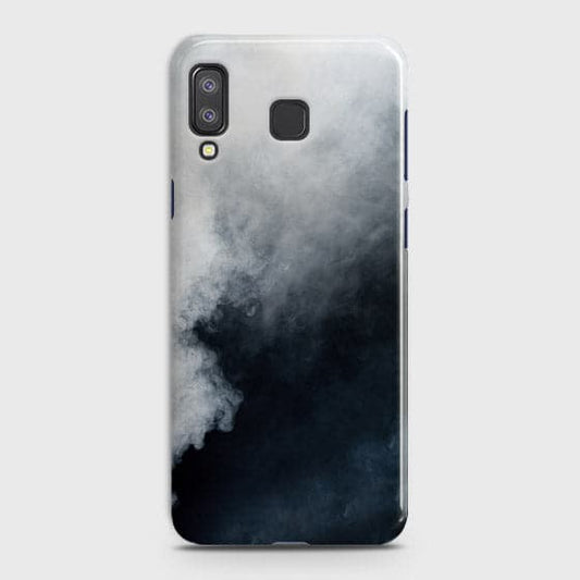 Samsung A8 Star Cover - Matte Finish - Trendy Misty White and Black Marble Printed Hard Case with Life Time Colors Guarantee B(36) ( Fast Delivery )
