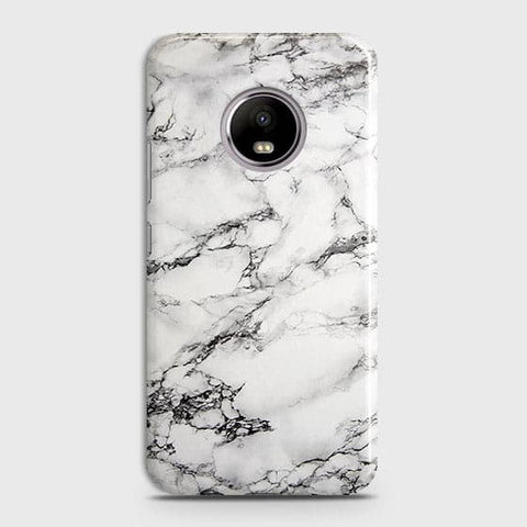Motorola E4 Plus Cover - Matte Finish - Trendy Mysterious White Marble Printed Hard Case with Life Time Colors Guarantee (Fast Delivery)