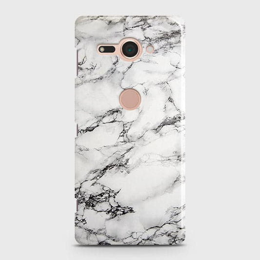 Sony Xperia XZ2 Compact Cover - Matte Finish - Trendy Mysterious White Marble Printed Hard Case with Life Time Colors Guarantee ( Fast Delivery )