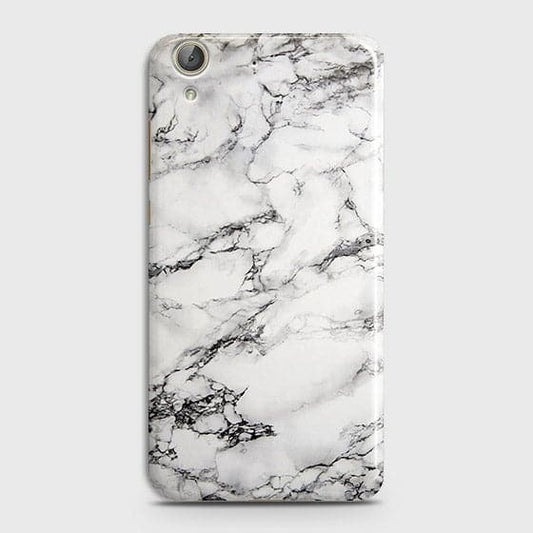 Huawei Y6 II Cover - Matte Finish - Trendy Mysterious White Marble Printed Hard Case with Life Time Colors Guarantee B60 ( Fast Delivery )