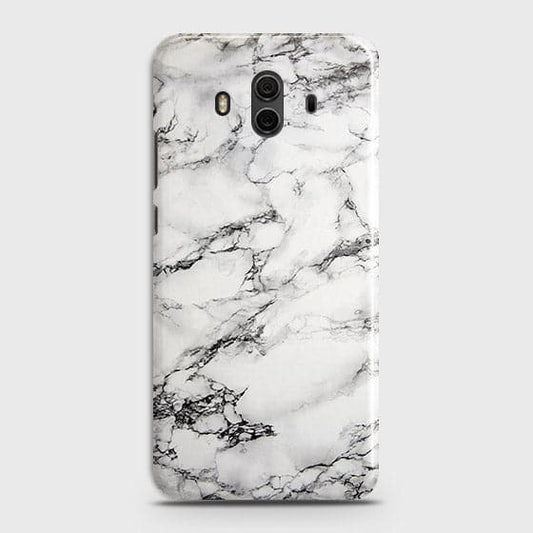 Huawei Mate 10 Cover - Matte Finish - Trendy Mysterious White Marble Printed Hard Case with Life Time Colors Guarantee ( Fast Delivery )
