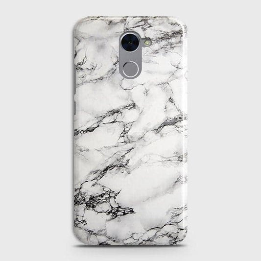 Huawei Y7 Prime 2017 Cover - Matte Finish - Trendy Mysterious White Marble Printed Hard Case with Life Time Colors Guarantee (B32) 1 ( Fast Delivery )