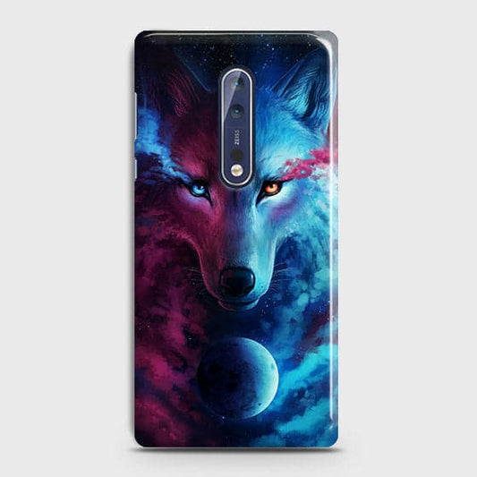 Nokia 8 Cover - Infinity Wolf  Trendy Printed Hard Case With Life Time Guarantee (Fast Delivery)