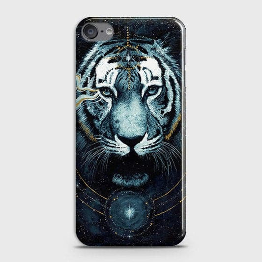 iPod Touch 6 Cover - Vintage Galaxy Tiger Printed Hard Case with Life Time Colors Guarantee - OrderNation