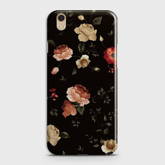 Oppo A37 Cover - Matte Finish - Dark Rose Vintage Flowers Printed Hard Case with Life Time Colors Guarantee (Fast Delivery)