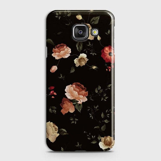 Samsung Galaxy A510 (A5 2016) Cover - Matte Finish - Dark Rose Vintage Flowers Printed Hard Case with Life Time Colors Guarantee ( Fast Delivery )