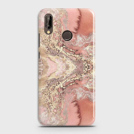 Huawei Nova 3 Cover - Trendy Chic Rose Gold Marble Printed Hard Case with Life Time Colors Guarantee ( Fast Delivery )