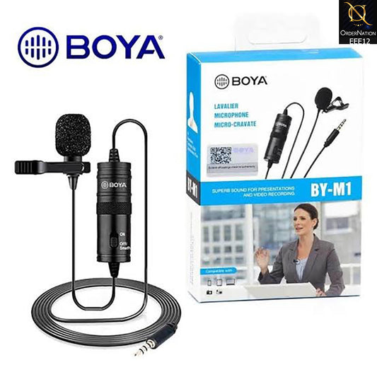 BOYA BY-M1 Omnidirectional Lavalier Microphone - Black