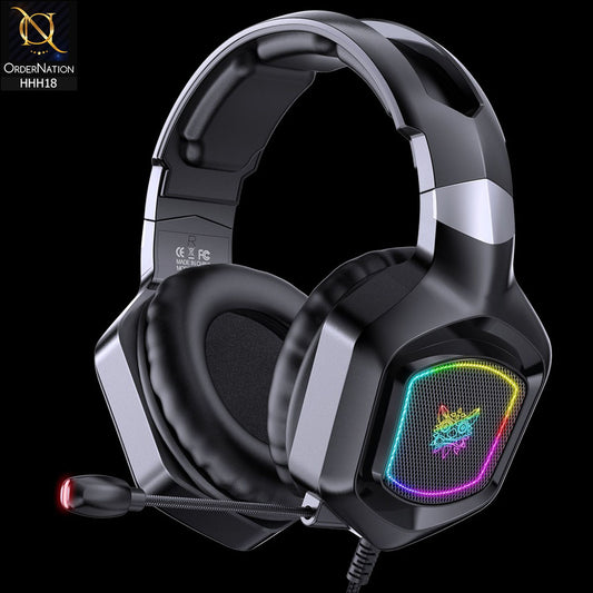ONIKUMA X8 Gaming Headset 3.5mm Wired Bass Stereo Noise-canceling Earphone with RGB LED Lights Microphone for PS4 PC Gamer ( Not Wireless / Bluetooth )
