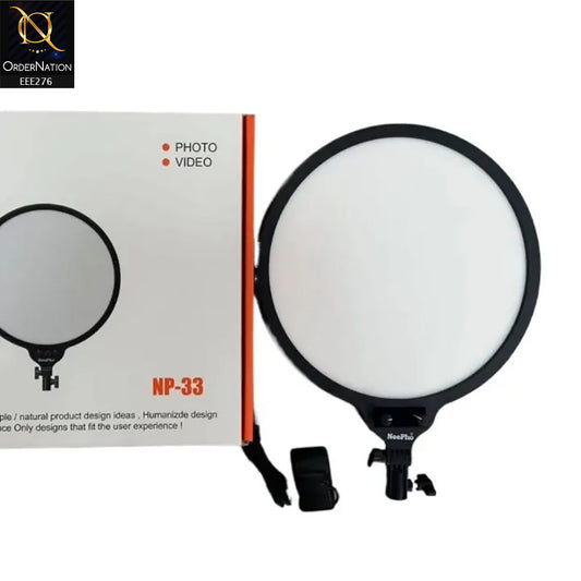 Neepho NP-33 LED Soft Ring Light Video Photography Lighting with Stand