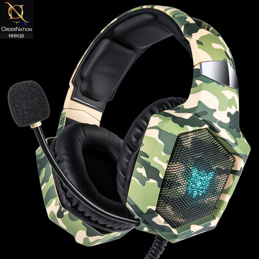 ONIKUMA K8 Wired Stereo Gaming Headphones With Mic LED Lights ( Not Wireless/Bluetooth )