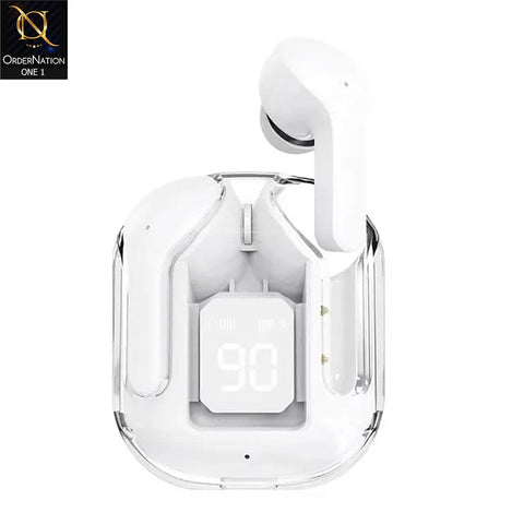 Bluetooth CY-T2 Wireless Headset, LED Display, Digital, Noise Reduction, Sports, Music Use - White