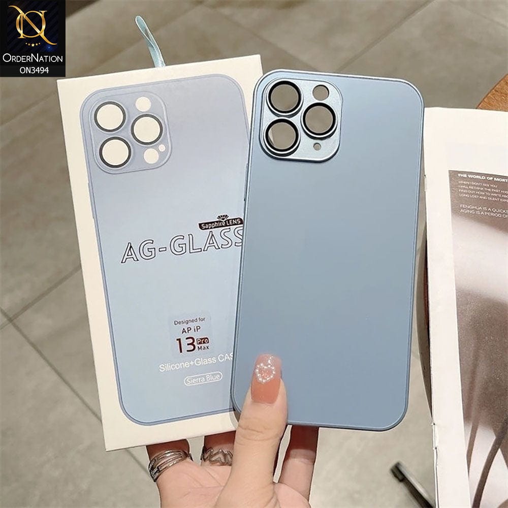 iPhone 11 Pro Max Cover Sierra Blue AG Frosted Glass Soft