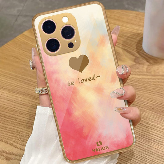 iPhone 16 Pro - Onation Heart Series - HQ Premium Shine Durable Golden Electroplate Case