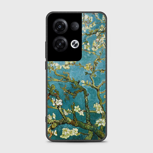 Oppo Reno 8 Pro Cover- Floral Series 2 - HQ Ultra Shine Premium Infinity Glass Soft Silicon Borders Case
