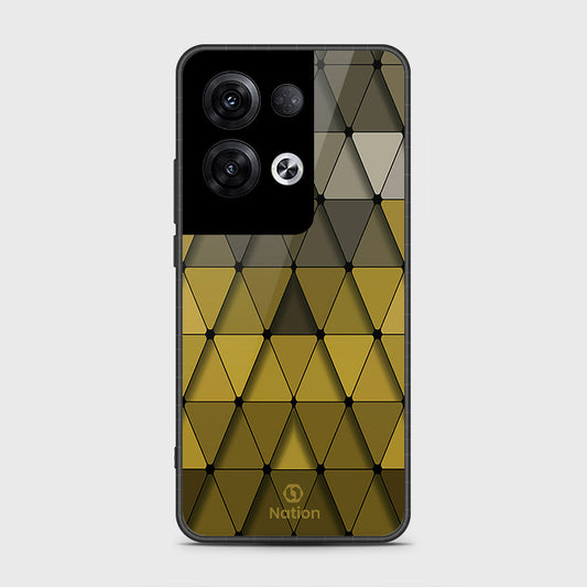 Oppo Reno 8 Pro Cover- Onation Pyramid Series - HQ Ultra Shine Premium Infinity Glass Soft Silicon Borders Case