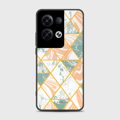 Oppo Reno 8 Pro Cover- O'Nation Shades of Marble Series - HQ Ultra Shine Premium Infinity Glass Soft Silicon Borders Case