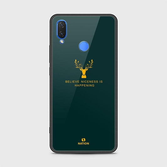 Huawei Y9 2019 Cover - Nice Series -D14 -HQ Ultra Shine Premium Infinity Glass Soft Silicon Borders Case ( Fast Delivery )