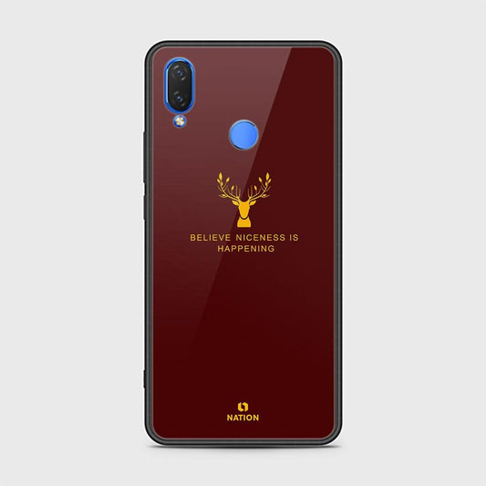 Huawei Y9 2019 Cover - Nice Series - D35 - HQ Ultra Shine Premium Infinity Glass Soft Silicon Borders Case ( Fast Delivery )