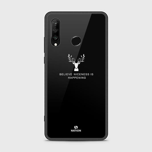 Huawei P30 lite Cover - Nice Series - D8 - HQ Ultra Shine Premium Infinity Glass Soft Silicon Borders Case ( Fast Delivery )