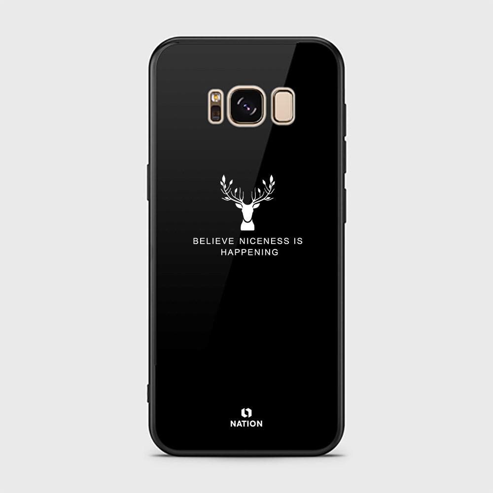 Samsung Galaxy S8 Plus Cover - Nice Series - D27 - HQ Ultra Shine Premium Infinity Glass Soft Silicon Borders Case ( Fast Delivery )