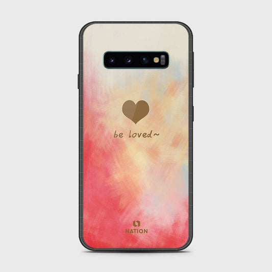 Samsung Galaxy S10 5G Cover- Onation Heart Series - HQ Ultra Shine Premium Infinity Glass Soft Silicon Borders Case ( Fast Delivery )