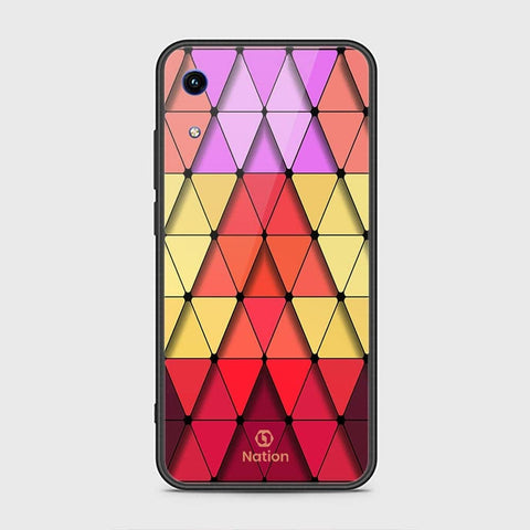 Huawei Honor Play 8A Cover - ONation Pyramid Series - HQ Ultra Shine Premium Infinity Glass Soft Silicon Borders Case
