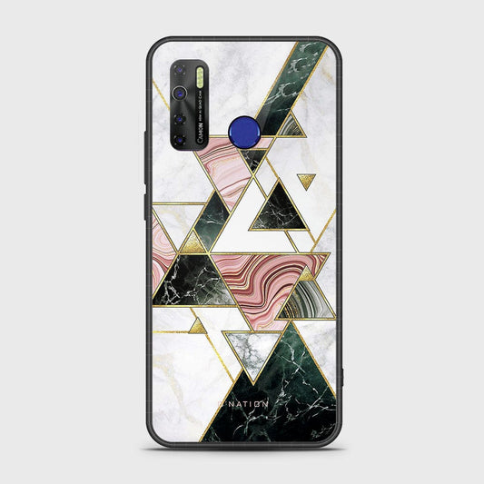 Infinix Hot 9 Cover - O'Nation Shades of Marble Series - D18 - HQ Ultra Shine Premium Infinity Glass Soft Silicon Borders Case ( Fast Delivery )