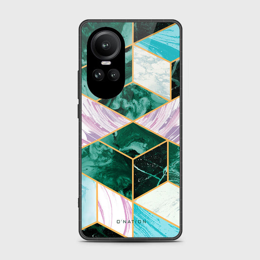 Oppo Reno 10 Pro Cover- O'Nation Shades of Marble Series - HQ Ultra Shine Premium Infinity Glass Soft Silicon Borders Case