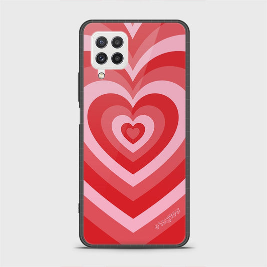 Samsung Galaxy M22 Cover - O'Nation Heartbeat Series - ( D4 ) HQ Ultra Shine Premium Infinity Glass Soft Silicon Borders Case ( Fast Delivery )