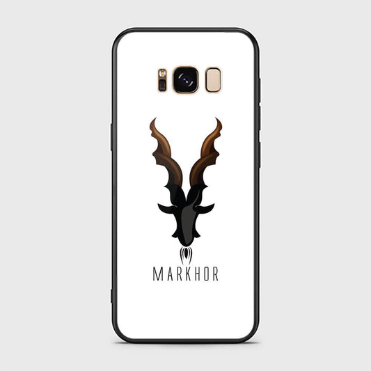 Samsung Galaxy S8 Plus Cover - Markhor Series - D17 - HQ Ultra Shine Premium Infinity Glass Soft Silicon Borders Case ( Fast Delivery )