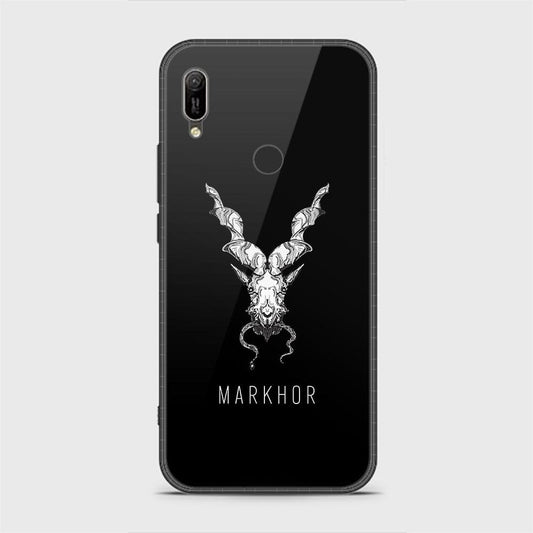 Huawei Y6 2019 / Y6 Prime 2019 Cover - Markhor Series - D13 - HQ Ultra Shine Premium Infinity Glass Soft Silicon Borders Case ( Fast Delivery )