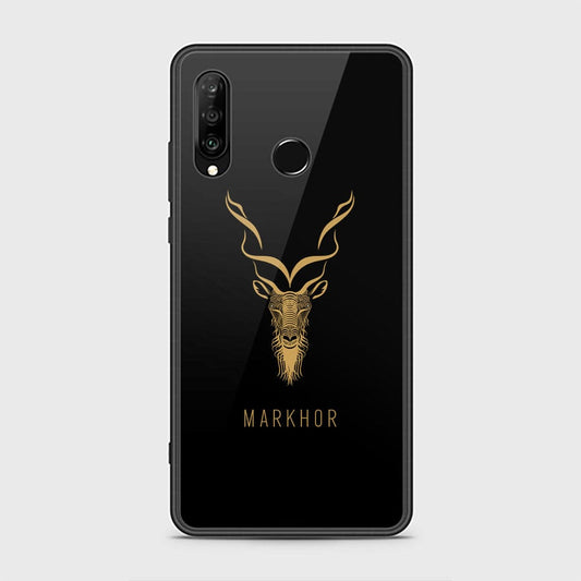 Huawei P30 lite Cover - Markhor Series - D7 - HQ Ultra Shine Premium Infinity Glass Soft Silicon Borders Case ( Fast Delivery )